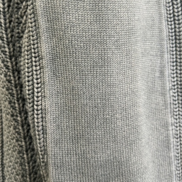KINROSS STONEWASHED ZIP FRONT CARDIGAN, CHUNKY CABLE GRANDPA, UNISEX - Picture 6 of 9